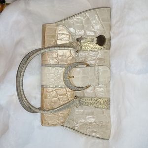 New Brahmin handbag Tricolor